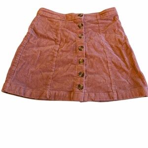 Forever 21 Pink Corduroy A-Line Skirt